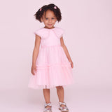 Vestido Infantil Gola Strass Buá