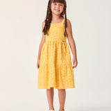 Vestido Infantil Menina Amarelo Laise Buá
