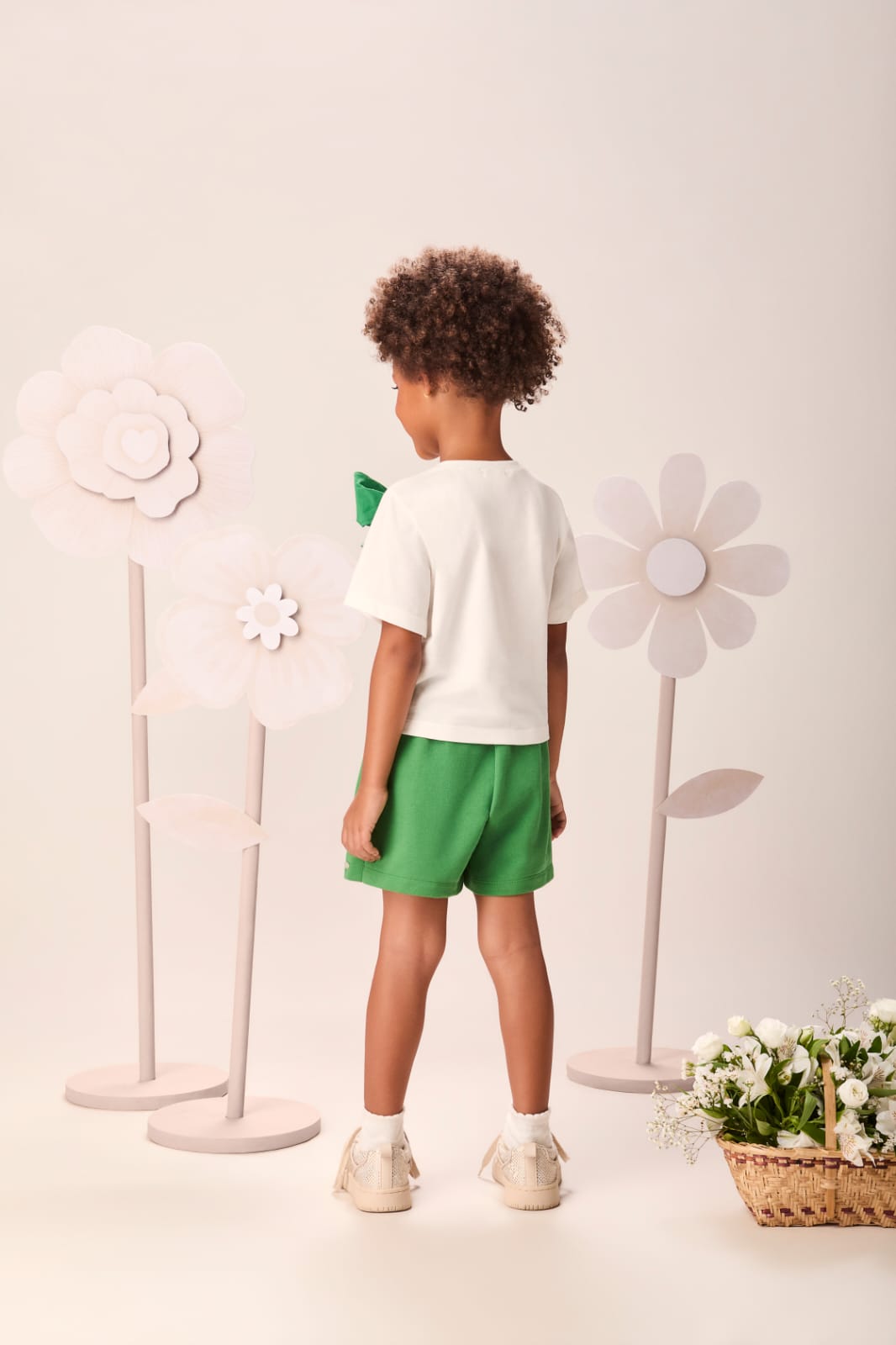 Conjunto Infantil Menina Verde Laço Momi