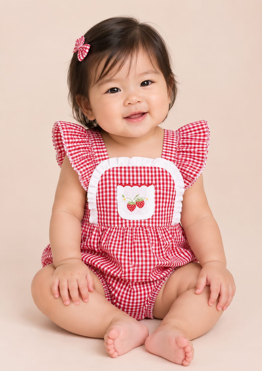 Romper Bebê Vermelho Morango Buá