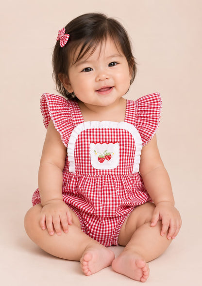 Romper Bebê Vermelho Morango Buá