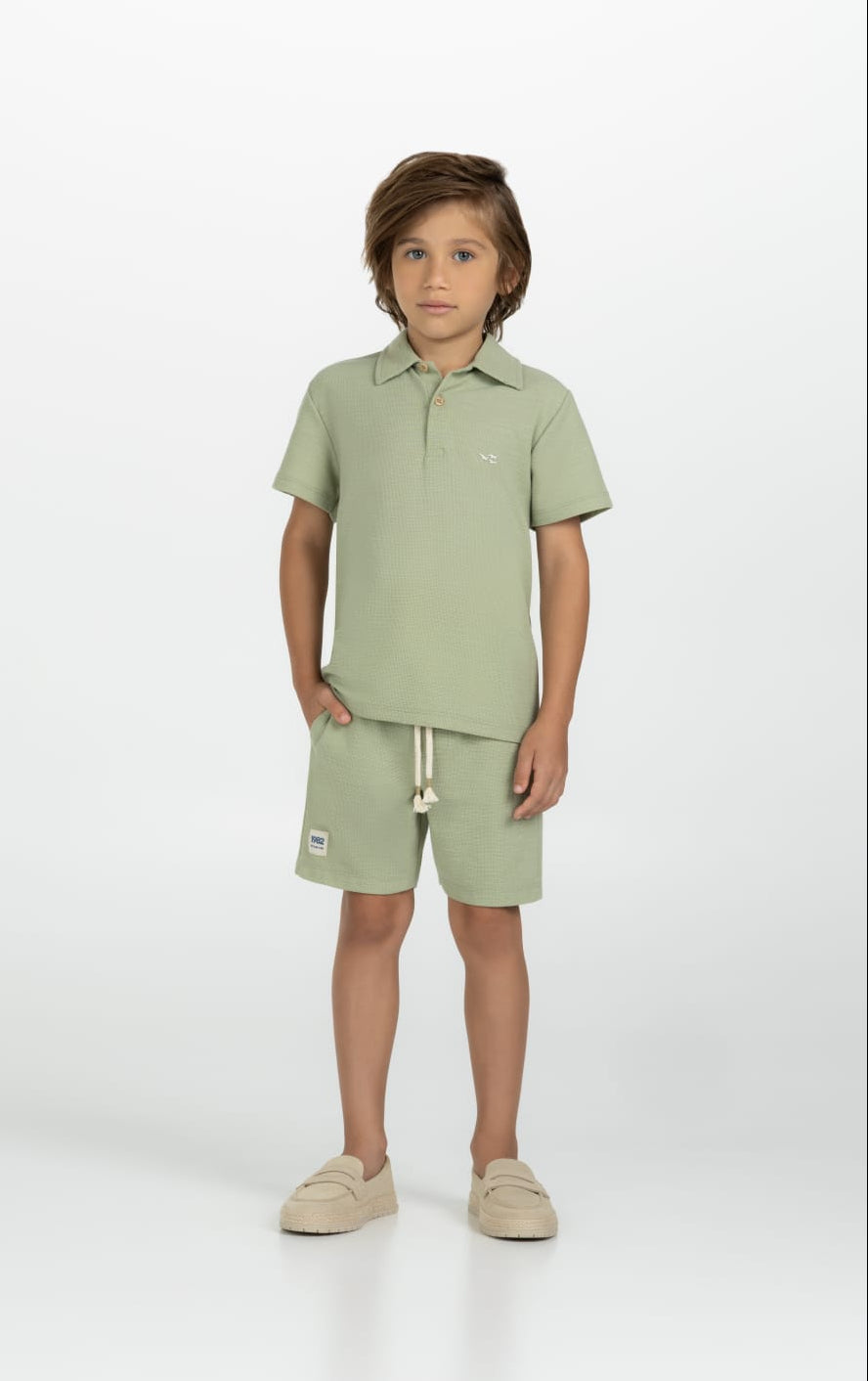 Conjunto Infantil Menino Verde Menta Buá