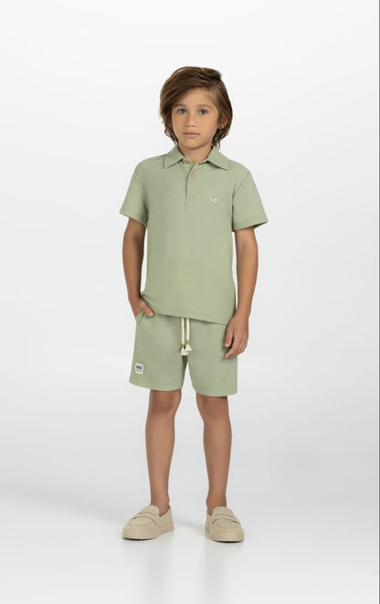 Conjunto Infantil Menino Verde Menta Buá