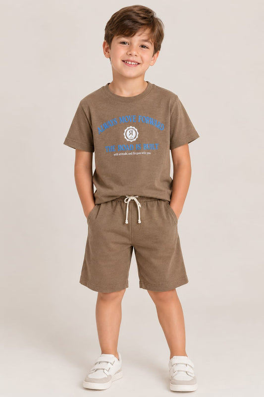 Conjunto Infantil Menino Marrom Buá