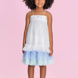 Vestido Infantil Branco Camadas Petit Cherie