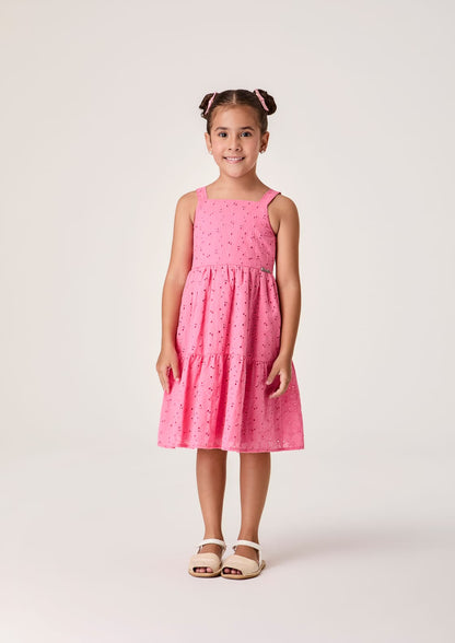 Vestido Infantil Rosa Laise Buá
