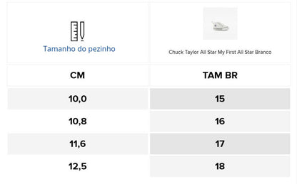 All Star Bebê Branco My First Chuck Taylor