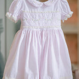 Vestido Bebê Rosa Bordado Buá