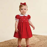 Vestido Bebê Vermelho Tricoline Buá