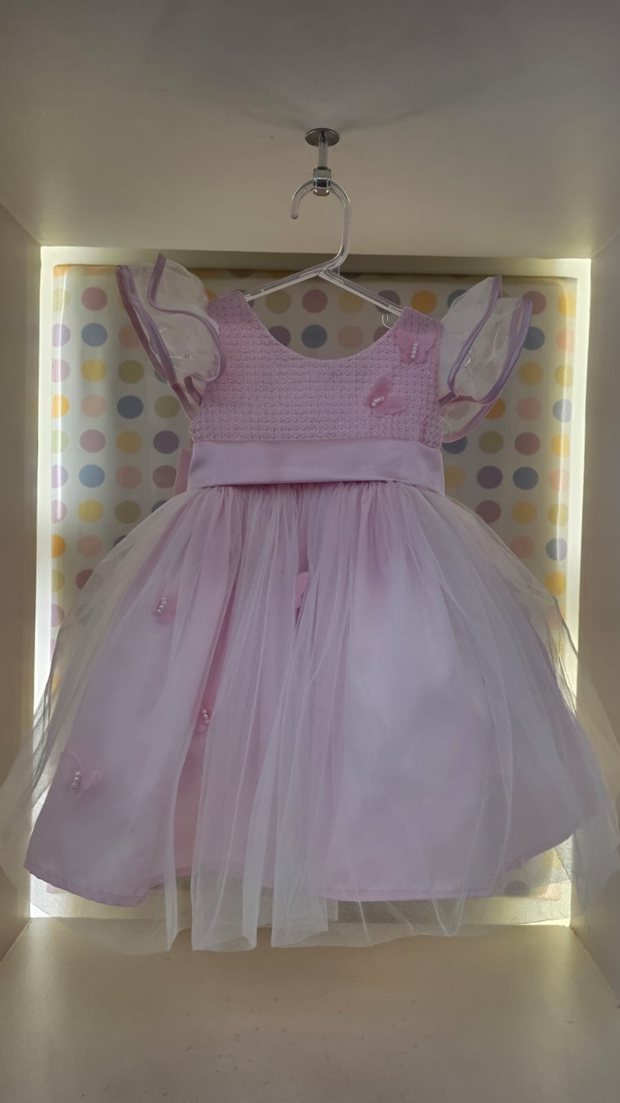 Vestido Bebê Rosa Borboleta Buá