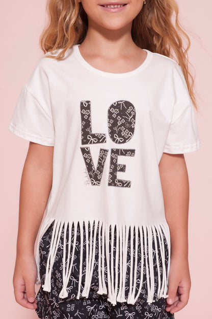 Conjunto Infantil Menina Love Pituchinhus