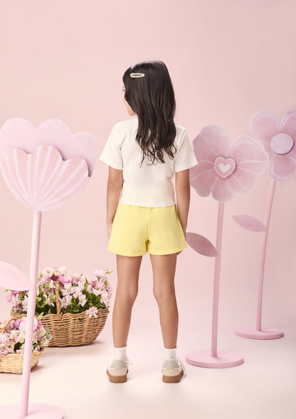 Conjunto Infantil Menina Amarelo Hello Kitty Momi