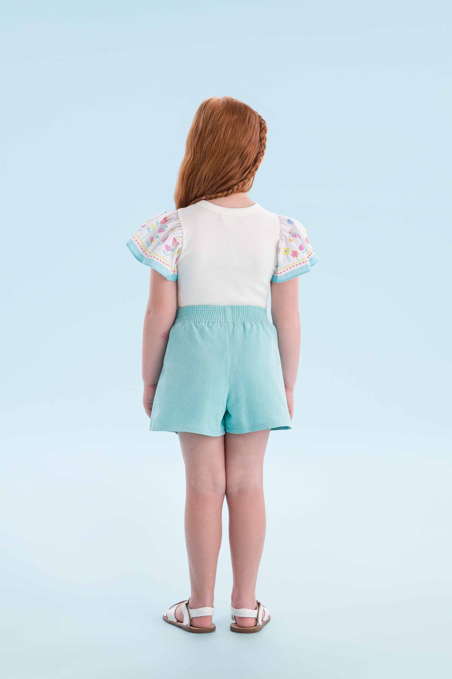 Conjunto Infantil Azul Flores Mon Sucré
