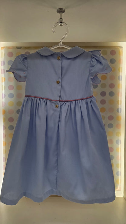 Vestido Bebê Luna Azul Buá