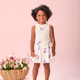 Conjunto Infantil Menina Branco Borboletas Momi