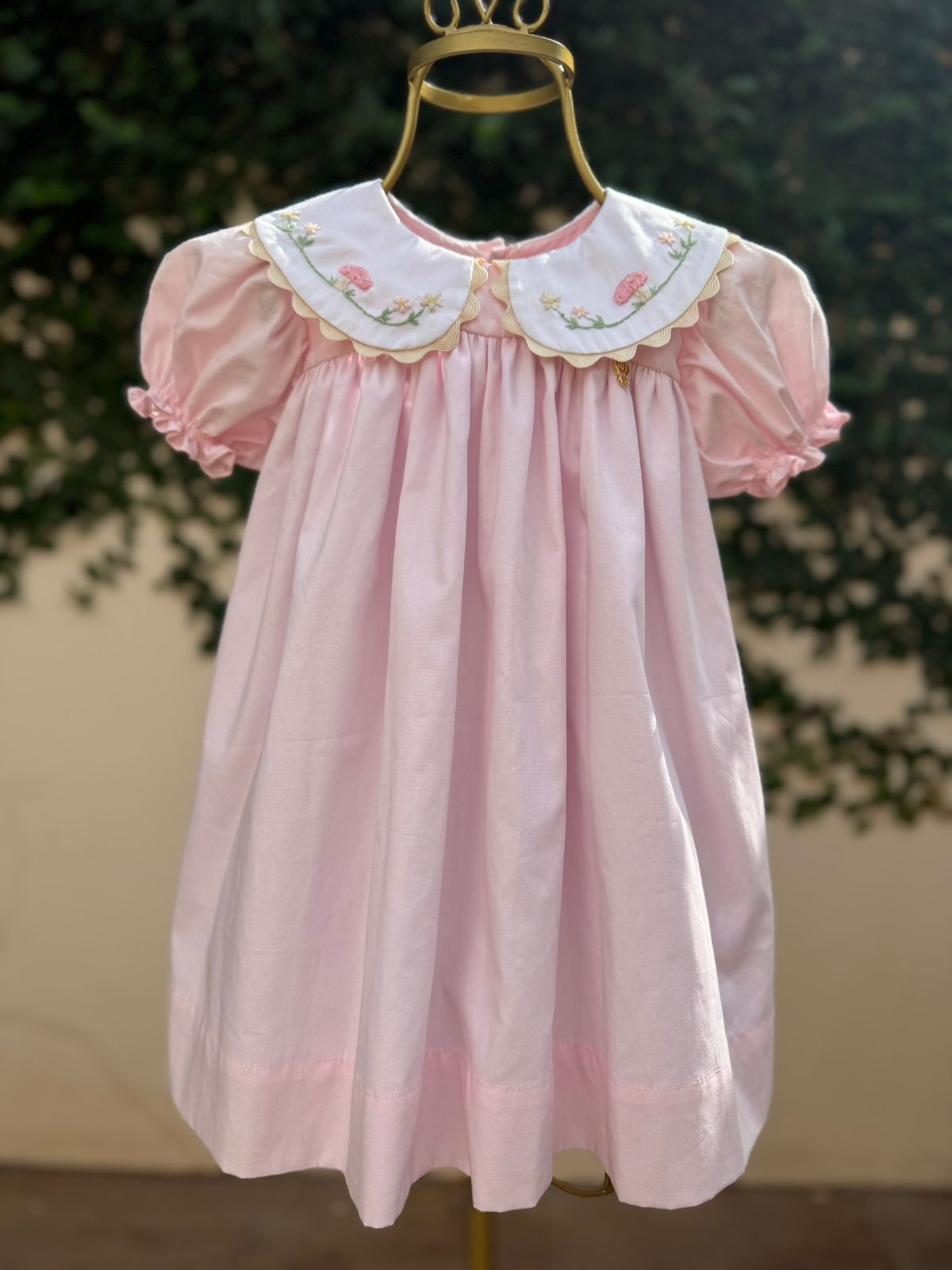 Vestido Infantil Cogumelo Rosa Buá