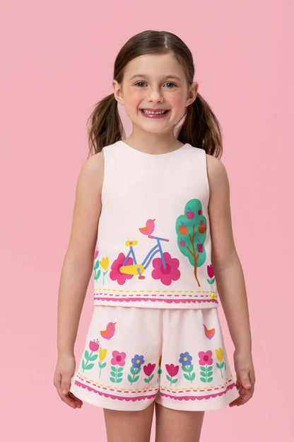 Conjunto Infantil Rosa Claro Jardim Buá