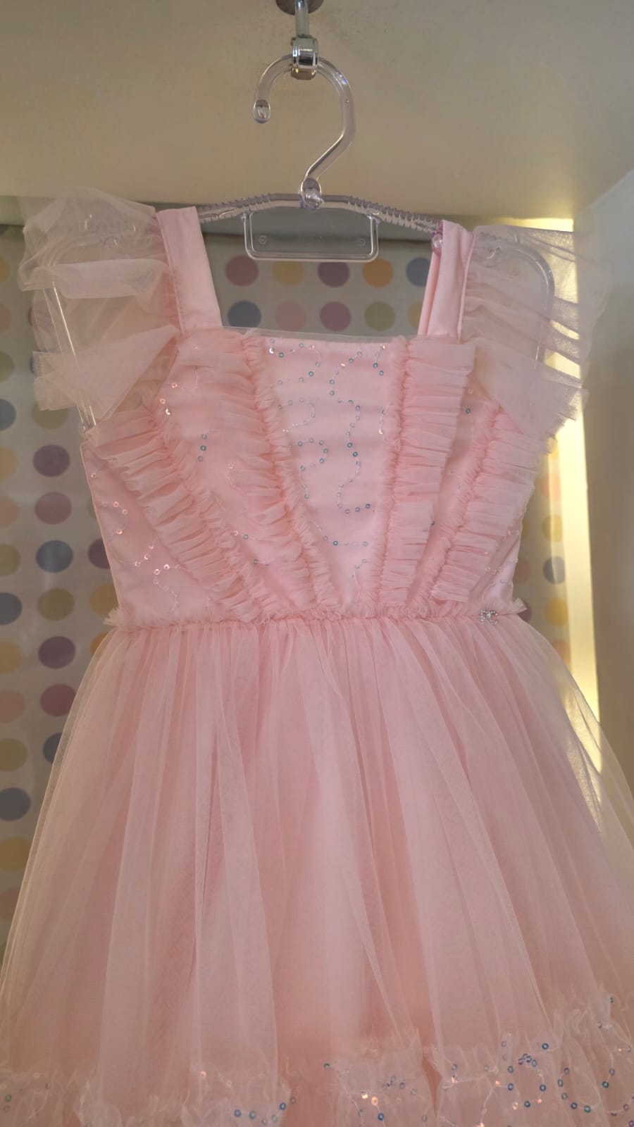 Vestido Infantil Rosa Coral Petit Cherie