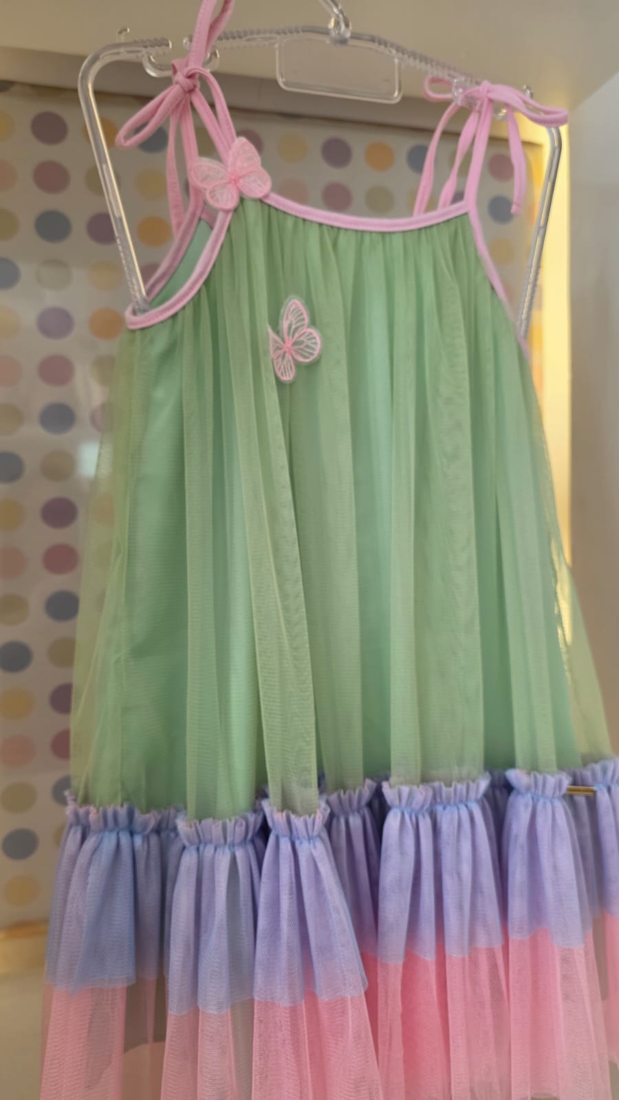 Vestido Infantil Verde Alça Buá