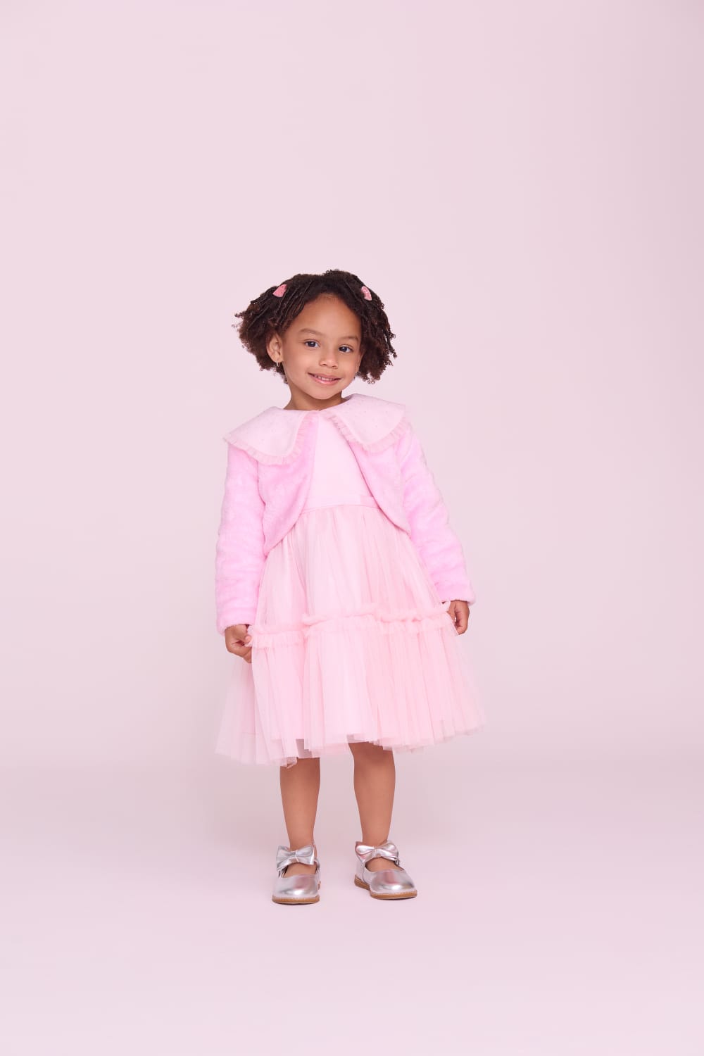Vestido Infantil Gola Strass Buá