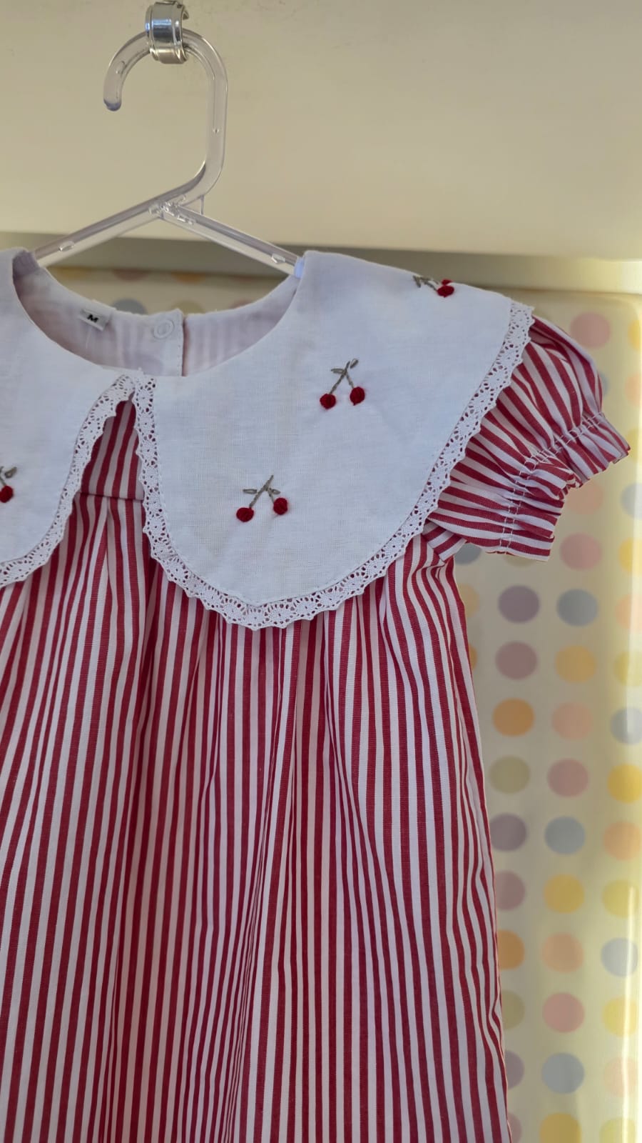 Vestido Bebê Listrado Cerejinha Buá