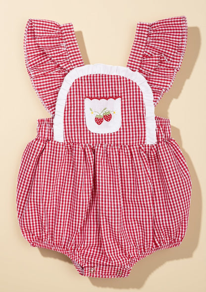 Romper Bebê Vermelho Morango Buá