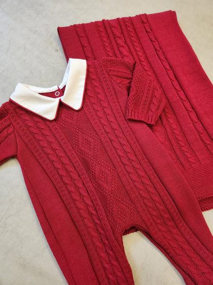 Saída Maternidade Masculina Vermelha Buá