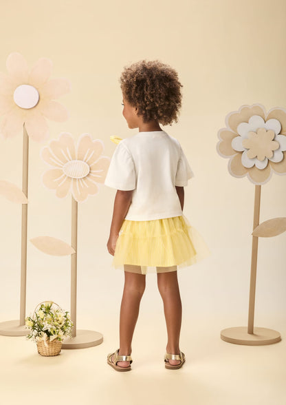 Conjunto Infantil Menina Amarelo Flor Momi