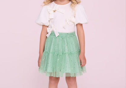 Conjunto Infantil Saia Tule Buá