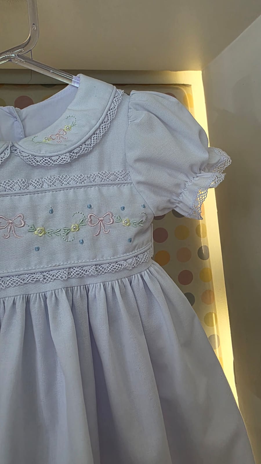 Vestido Bebê Branco Bordado Buá