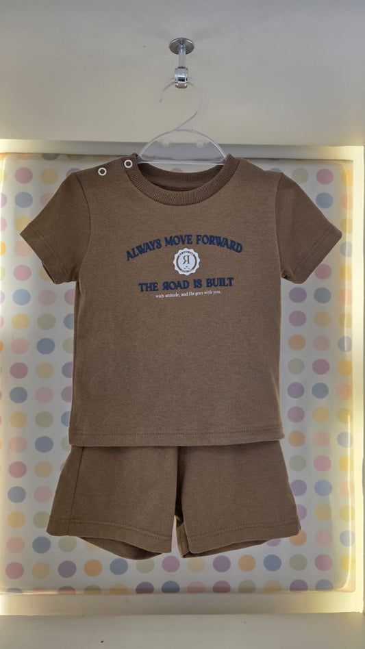 Conjunto Bebê Menino Marrom Buá