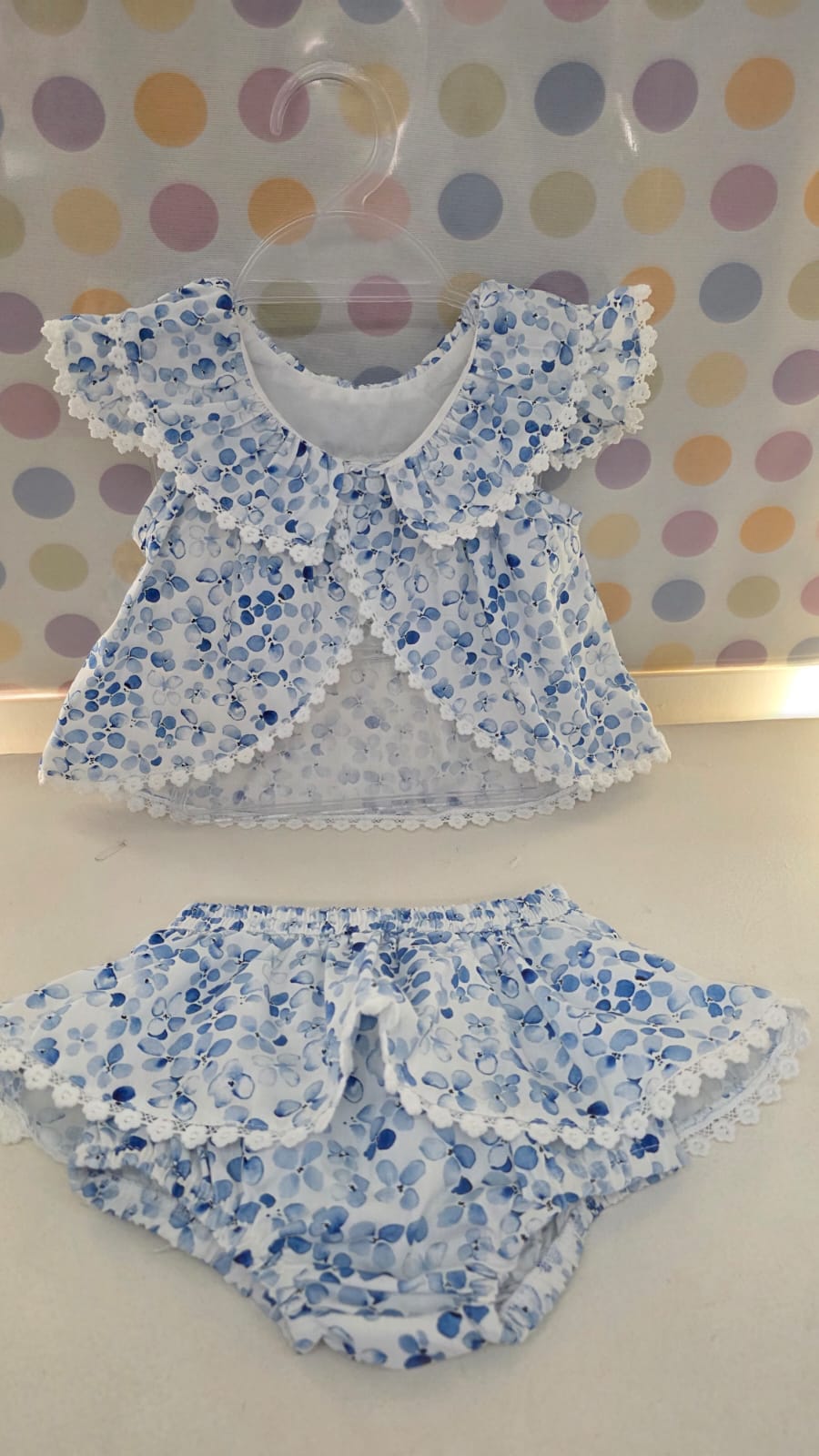 Conjunto Bebê Flores Azul UM+UM