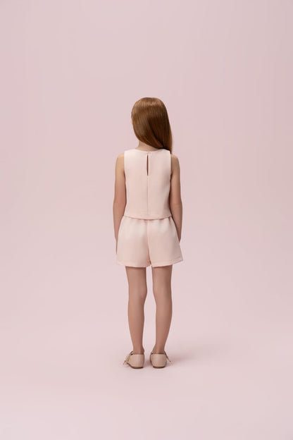 Conjunto Infantil Texturizado Rosa Petit Cherie