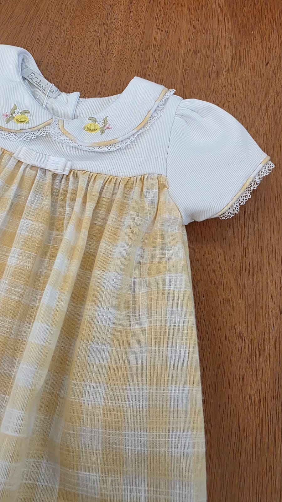 Homper Bebê Xadrez Amarelo Buá