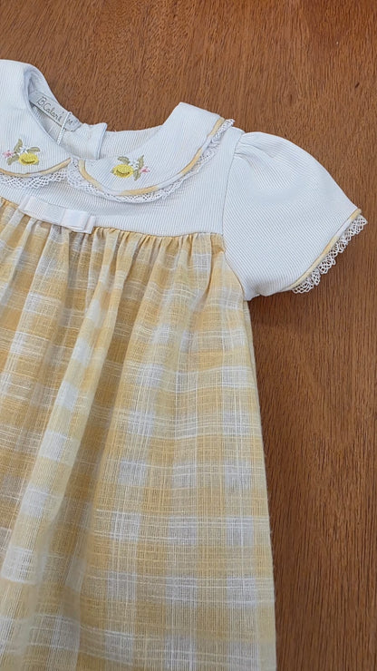 Homper Bebê Xadrez Amarelo Buá