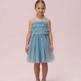 Vestido Infantil Azul Petróleo Petit Cherie