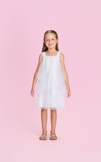 Vestido Infantil Camadas Branco Petit Cherie