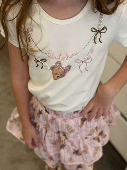 Saia Short  Infantil Ursinhas Pituchinhus