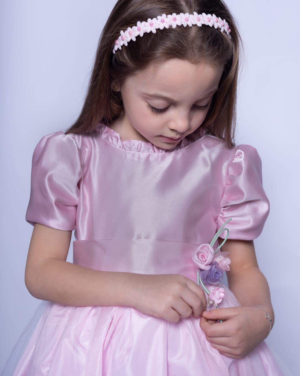Vestido Infantil Festa Rosa Buá