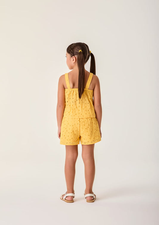 Conjunto Infantil Menina Laise Amarelo Buá