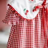 Vestido Bebê Vermelho Cerejas Buá
