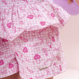 Short Infantil Rosa Balonê Barbie Pituchinhus