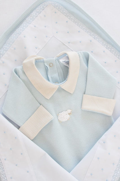 Saída Maternidade Azul Ovelha Buá