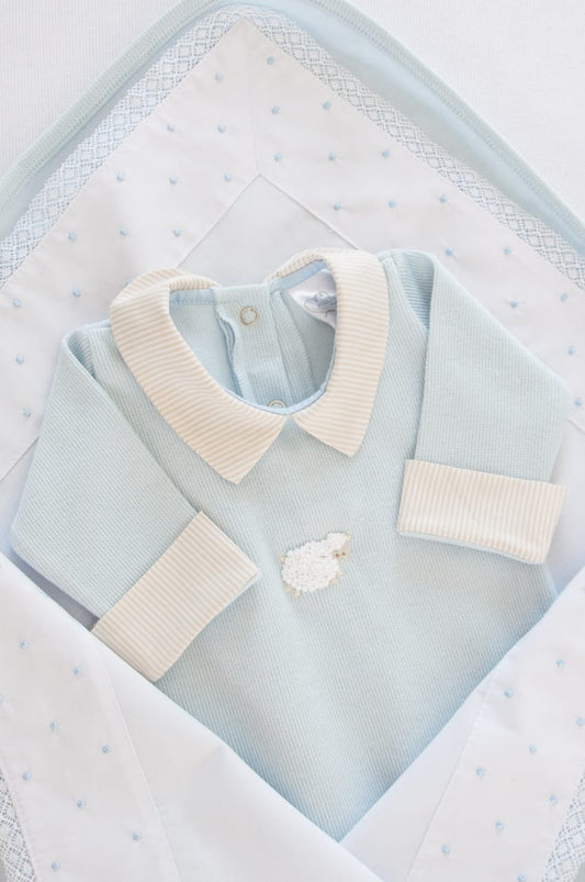 Saída Maternidade Azul Ovelha Buá