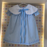Vestido Bebê Azul Listrado Buá