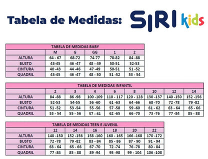 Maiô Infantil Carol Borboleta Siri
