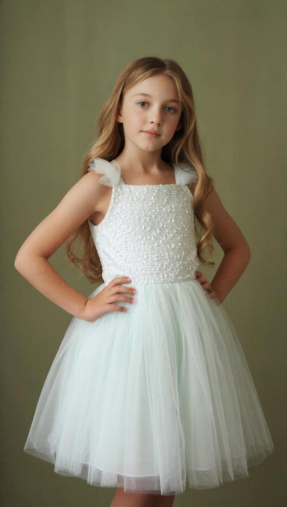Vestido Infantil Verde Água Petit Cherie