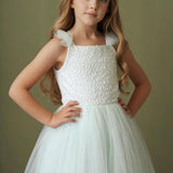 Vestido Infantil Verde Água Petit Cherie