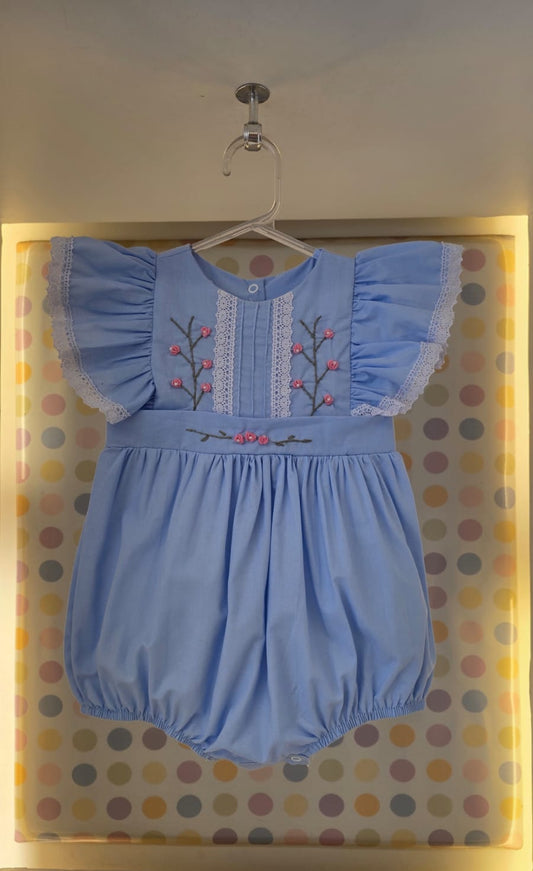 Homper Bebê Azul Bordado Buá