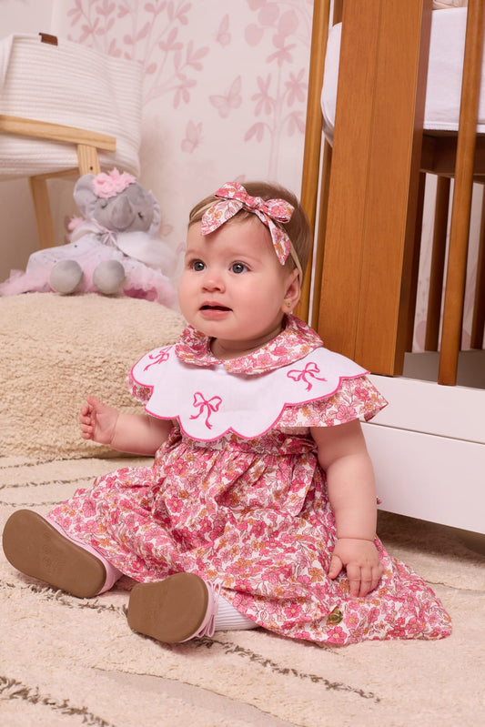 Vestido Bebê Floral Rosa Buá